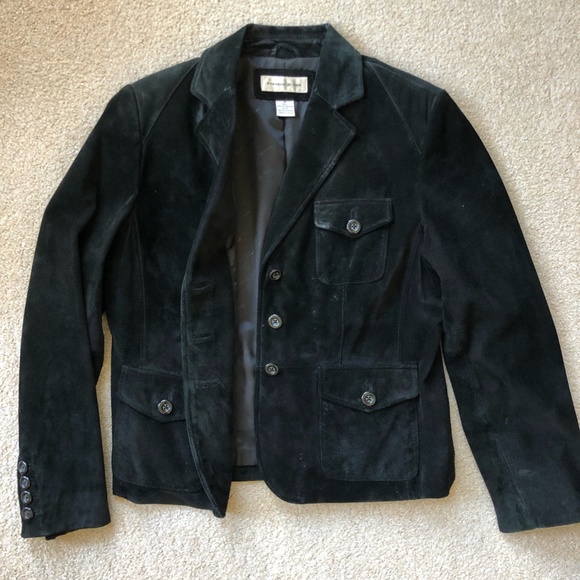 Black suede jacket PRESTON & YORK. SUPER FAST SHIPPING - Picture 5 of 11